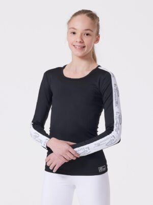 Long-Sleeve Top with Logo Sleeves